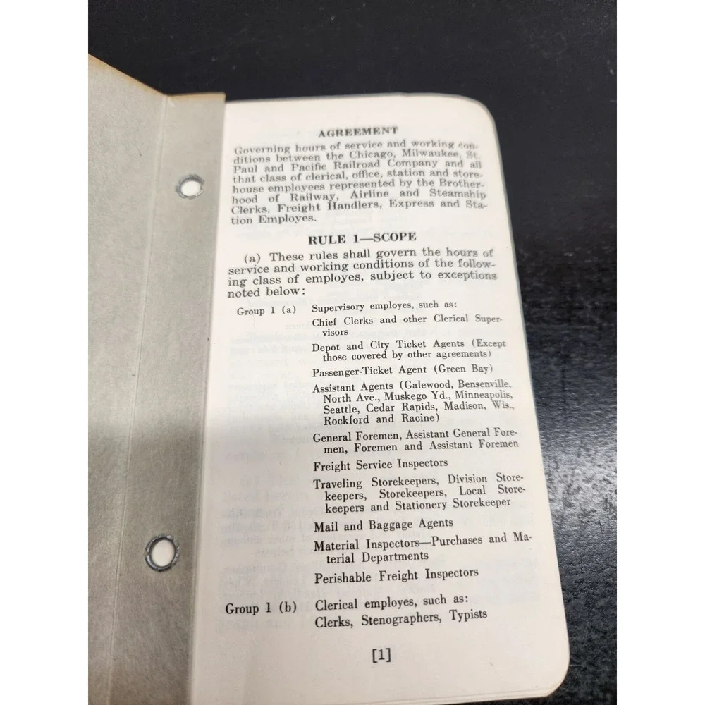 1967 VTG Employee Agreement for The‎ Milwaukee Road Railroad